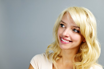 Image showing Smiling young woman portrait