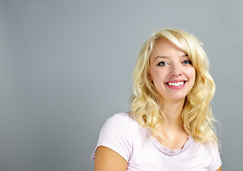 Image showing Happy young woman smiling