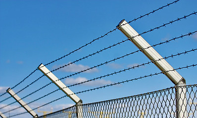 Image showing razor wire fence