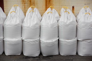 Image showing Big bags of salt