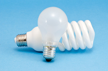 Image showing Novel fluorescent lights incandescent heat bulb 