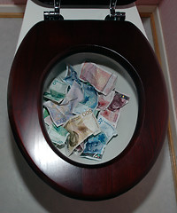 Image showing Money in toilet # 2