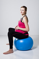 Image showing Pregnant woman relaxing