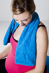 Image showing Pregnant woman relaxing