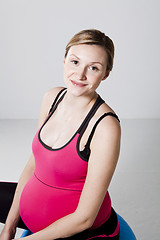 Image showing Pregnant woman relaxing