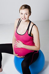 Image showing Pregnant woman relaxing