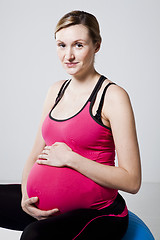 Image showing Pregnant woman relaxing