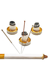 Image showing acupuncture to stop smoking