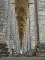 Image showing Eiffel bridge over the Dordogne river, Saint Vincent de Paul