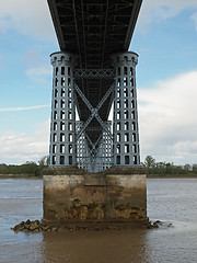 Image showing Eiffel bridge over the Dordogne river, Saint Vincent de Paul