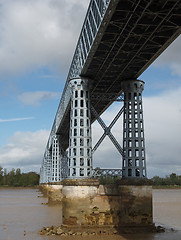 Image showing Eiffel bridge over the Dordogne river, Saint Vincent de Paul