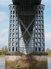 Image showing Eiffel bridge over the Dordogne river, Saint Vincent de Paul