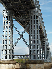 Image showing Eiffel bridge over the Dordogne river, Saint Vincent de Paul