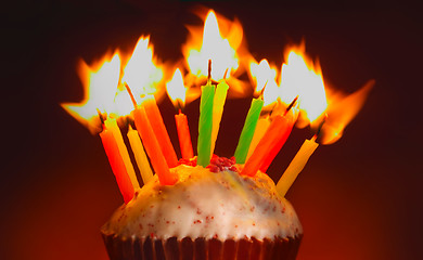 Image showing Birthday cupcake