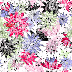 Image showing Seamless floral pattern