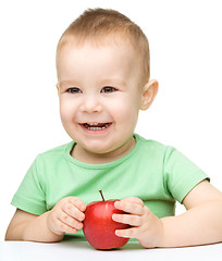 Image showing Portrait of a cute cheerful little boy