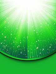 Image showing Abstract green background with stars. EPS 8