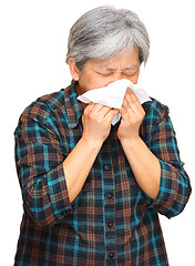 Image showing sneezing woman