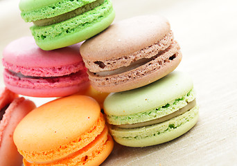 Image showing Colorful macaroons