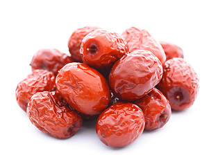 Image showing dried jujube fruits, chinese herbal medicine