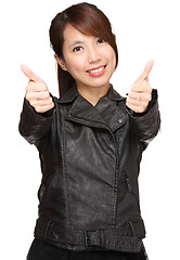 Image showing woman with thumb up