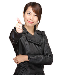 Image showing woman with thumb up