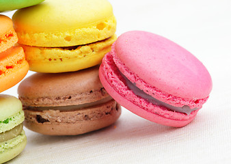 Image showing Colorful macaroons