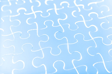 Image showing Puzzle in blue