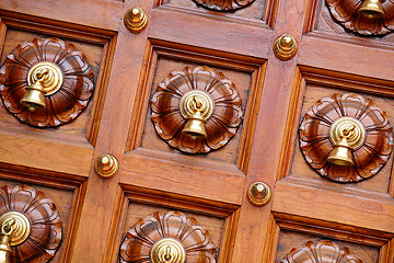 Image showing temple door bells in india temple