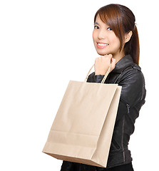 Image showing woman with shopping bag