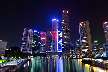 Image showing Singapore cityscape at night