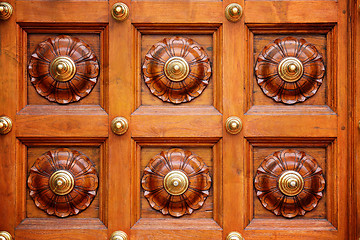 Image showing temple door bells in india temple