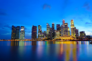 Image showing Singapore city at night