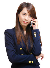 Image showing asian woman on phone call