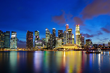 Image showing Singapore city at night