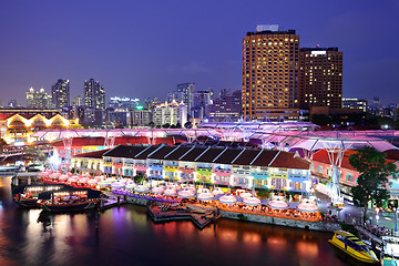 Image showing Singapore city at night