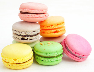 Image showing Colorful macaroons