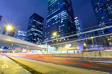 Image showing night traffic in city