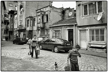 Image showing Boys with garbage