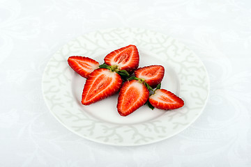 Image showing Fresh strawberries. 