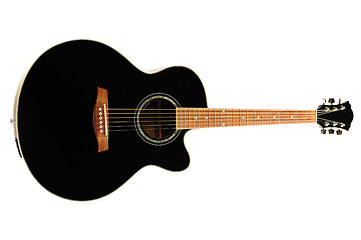 Image showing Black guitar