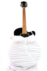 Image showing Black guitar