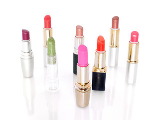 Image showing Colorful lipsticks 