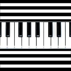 Image showing Stripy piano abstract 