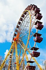 Image showing Ferris wheel - vertical view