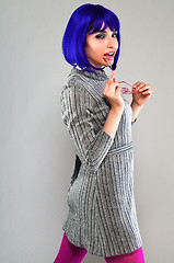 Image showing Blue hair
