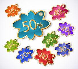 Image showing Vector discount labels set.