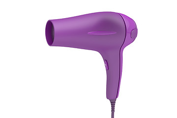 Image showing Purple hair dryer