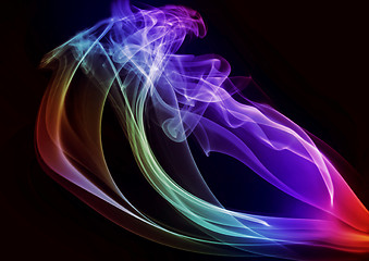 Image showing Bright abstract smoke