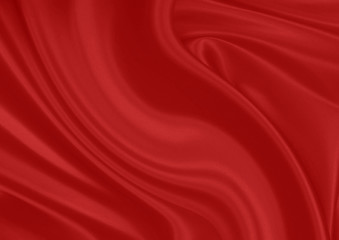 Image showing Red silk material